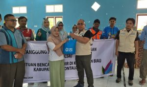 PLN UID Suluttenggo PT PLN (Persero) Unit Pelaksana Pelayanan Pelanggan (UP3) Gorontalo bergerak cepat menyalurkan bantuan kemanusiaan bagi masyarakat yang terdampak bencana banjir di Kecamatan Biau, Kabupaten Gorontalo Utara, pada Minggu (31/5).